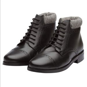 Dapper Shoes Co. Men's Toe Cap Oxford Boots